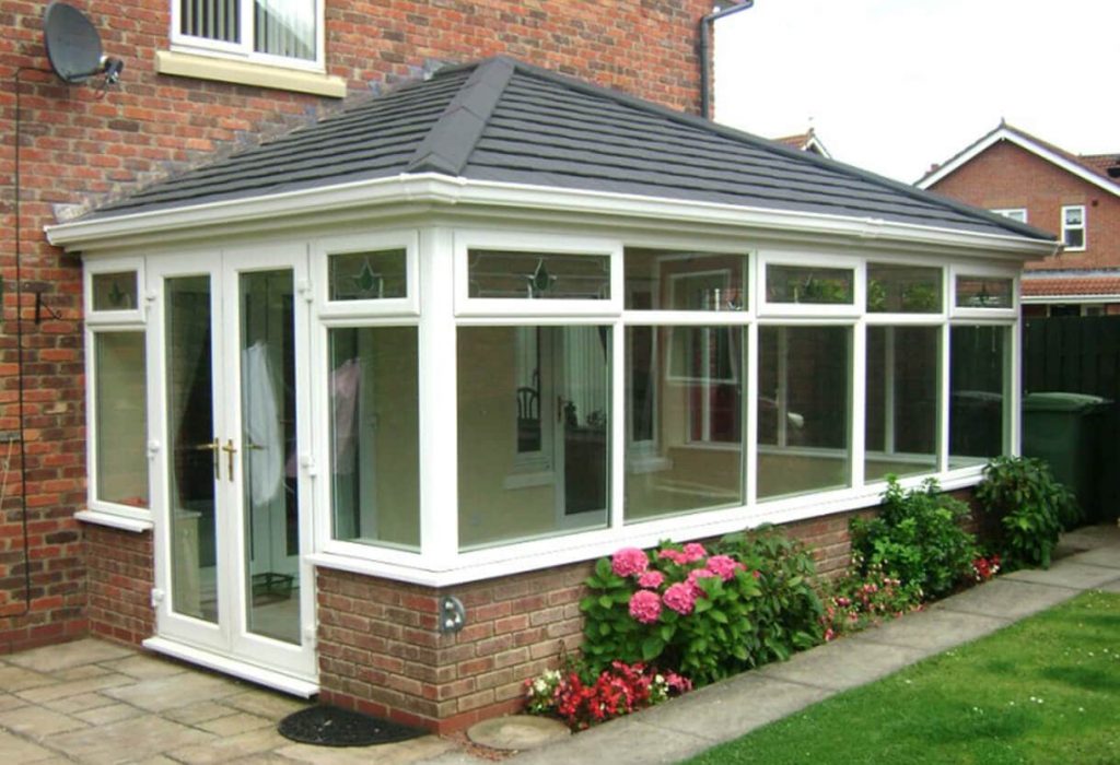 Edwardian conservatory with a tiled roof